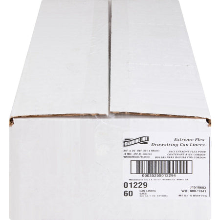 Genuine Joe Flexible Drawstring Trash Can Liners - Left