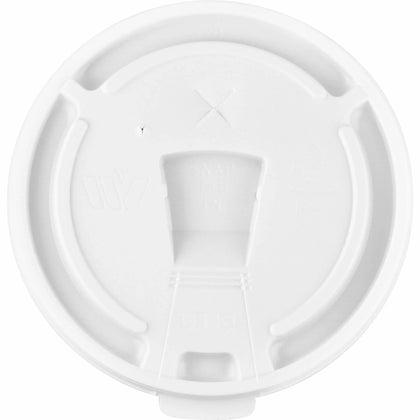 Genuine Joe Foam Cup Lids - White - 100/Pack - 10/Carton - Cups