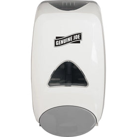 Genuine Joe Foam Soap Dispenser: 1250 ml Manual Dispenser White Refillable - Skin Care Dispensers & Refills