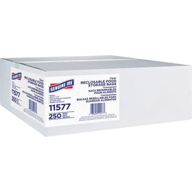 Genuine Joe Food Storage Bags: 1 gal Capacity Zipper Closure - 250/Box