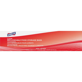 Genuine Joe Food Storage Bags: 1 gal Capacity Zipper Closure - Clear - 40/Box