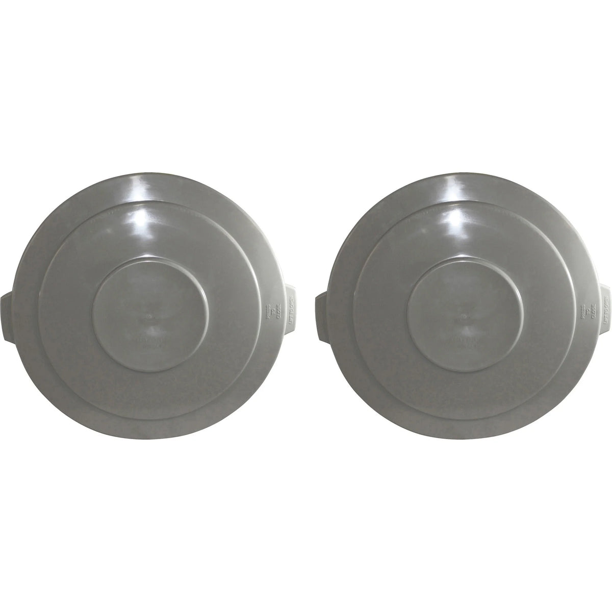 Genuine Joe Gator 55-Gallon Container Lid - Plastic - Gray - 2/Carton - Waste Containers & Lids