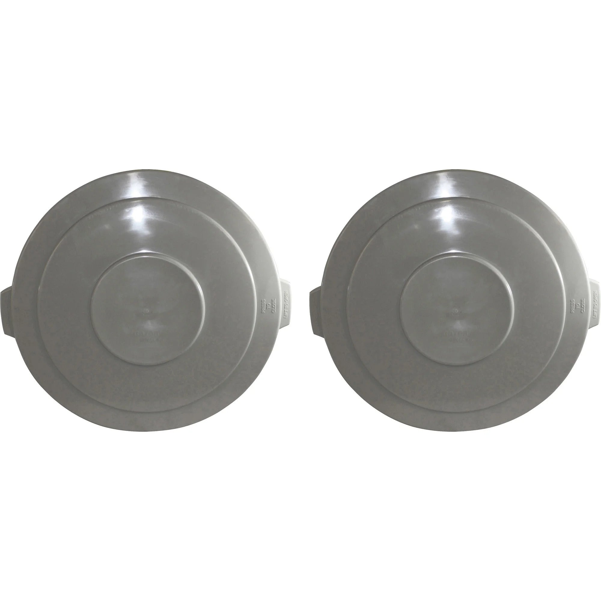 Genuine Joe Gator 55-Gallon Container Lid - Plastic - Gray - 2/Carton - Waste Containers & Lids