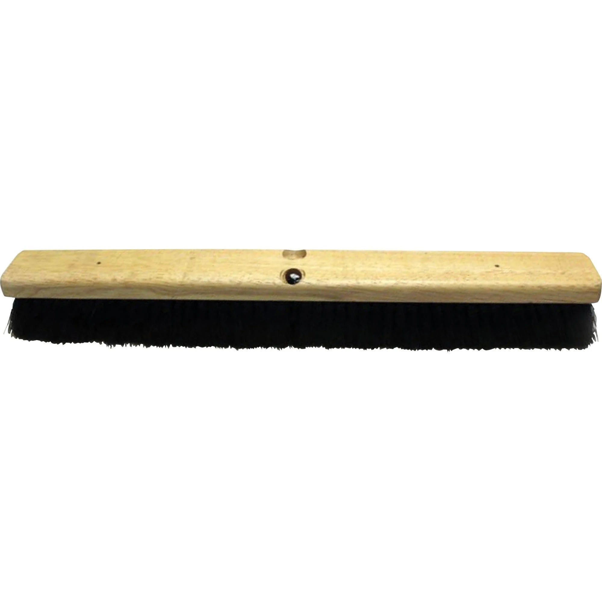 Genuine Joe Hardwood Block Broomhead - Tampico Fiber Bristle - 24’’ Length - Brooms & Sweepers