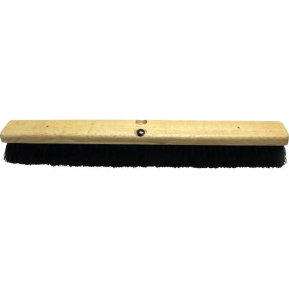 Genuine Joe Hardwood Block Broomhead - Tampico Fiber Bristle - 24’’ Length - Brooms & Sweepers