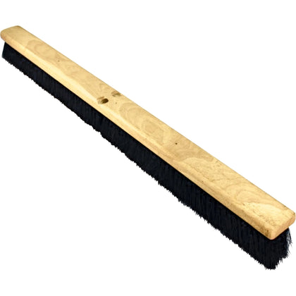 Genuine Joe Hardwood Block Broomhead - Tampico Fiber Bristle - 36’’ Length - Brooms & Sweepers