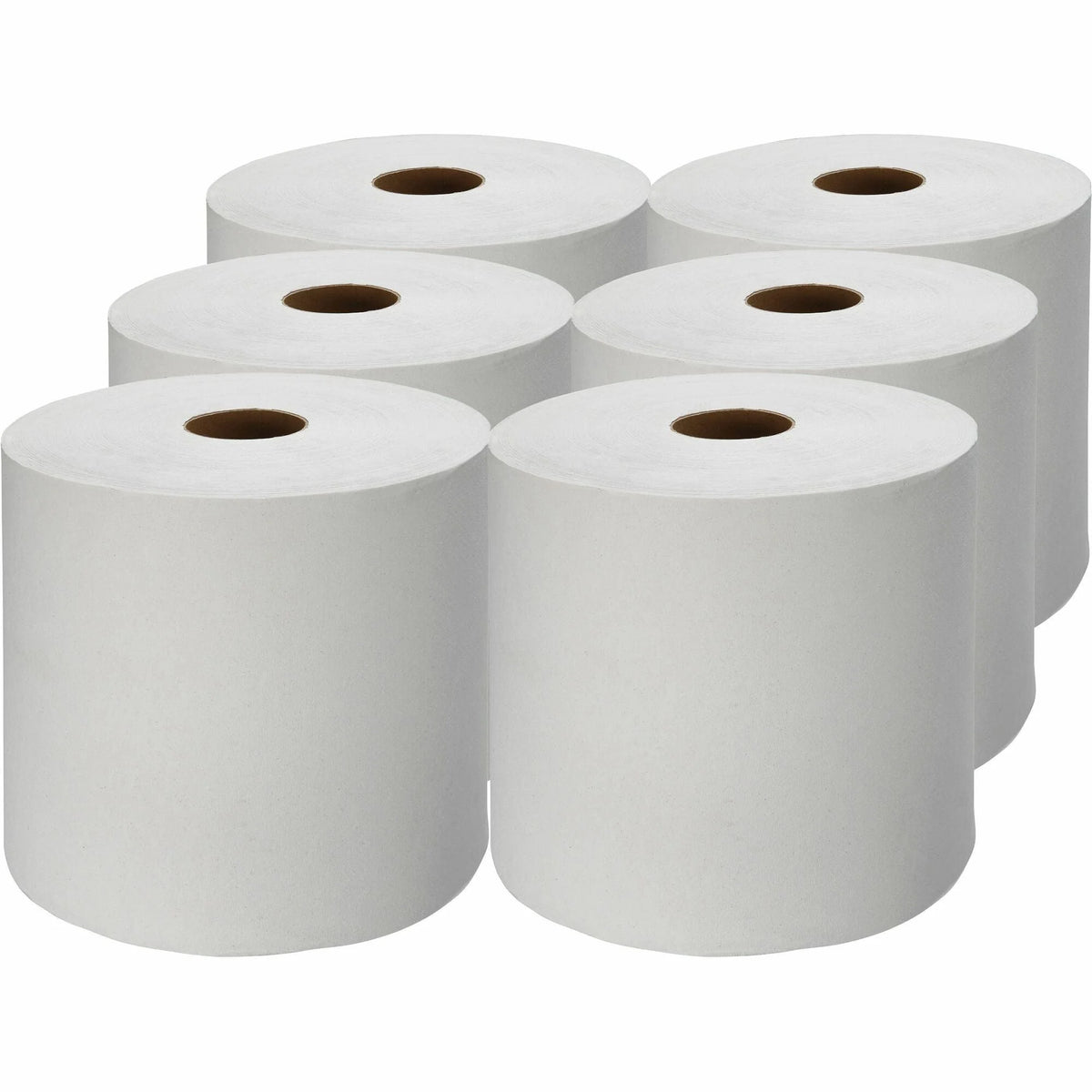 Genuine Joe Hardwound Roll Paper Towels - 1000 ft Length - White - 6/Carton