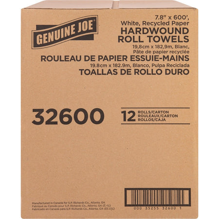 Genuine Joe Hardwound Roll Paper Towels - Left