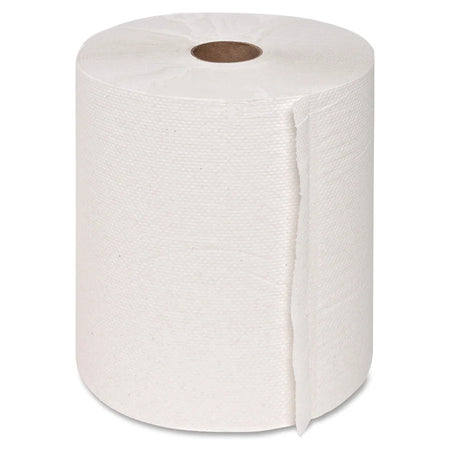 Genuine Joe Hardwound Roll Paper Towels - 7.90’’ x 800 ft - 2’’ Core - White - 6 / Carton