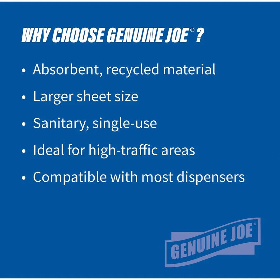 Genuine Joe Hardwound Roll Paper Towels - 7.90’’ x 800 ft - 2’’ Core - White - 6 / Carton