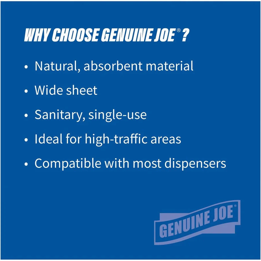 Genuine Joe Hardwound Roll Towels - Natural 350 ft - 12/Carton - Paper