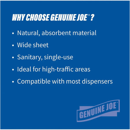 Genuine Joe Hardwound Roll Towels - Natural 350 ft - 12/Carton - Paper