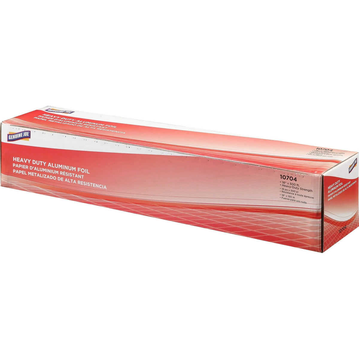 Genuine Joe Heavy-duty Aluminum Foil: 18’’ x 500 ft - Sturdy Pliable - Silver - Food Storage
