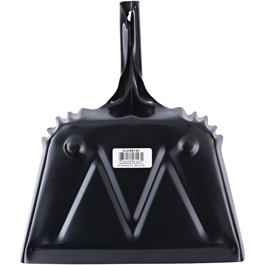 Genuine Joe Heavy-Duty Metal Dustpan - Rear