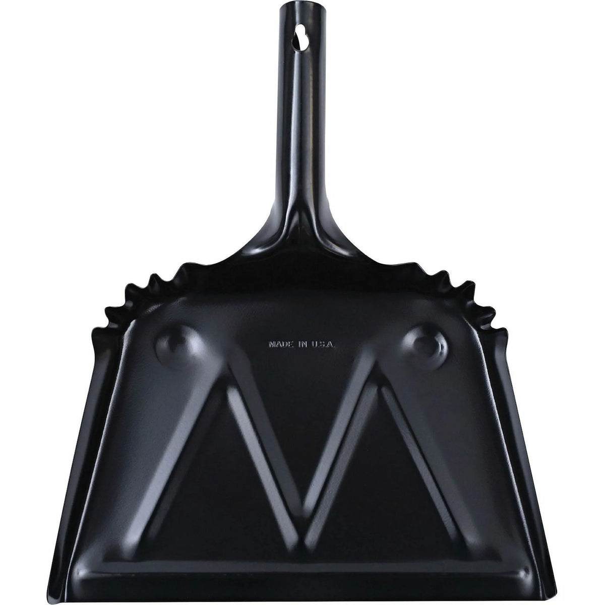 Genuine Joe Heavy-Duty Metal Dustpan - 12’’ Wide Steel Black - Dust Pans