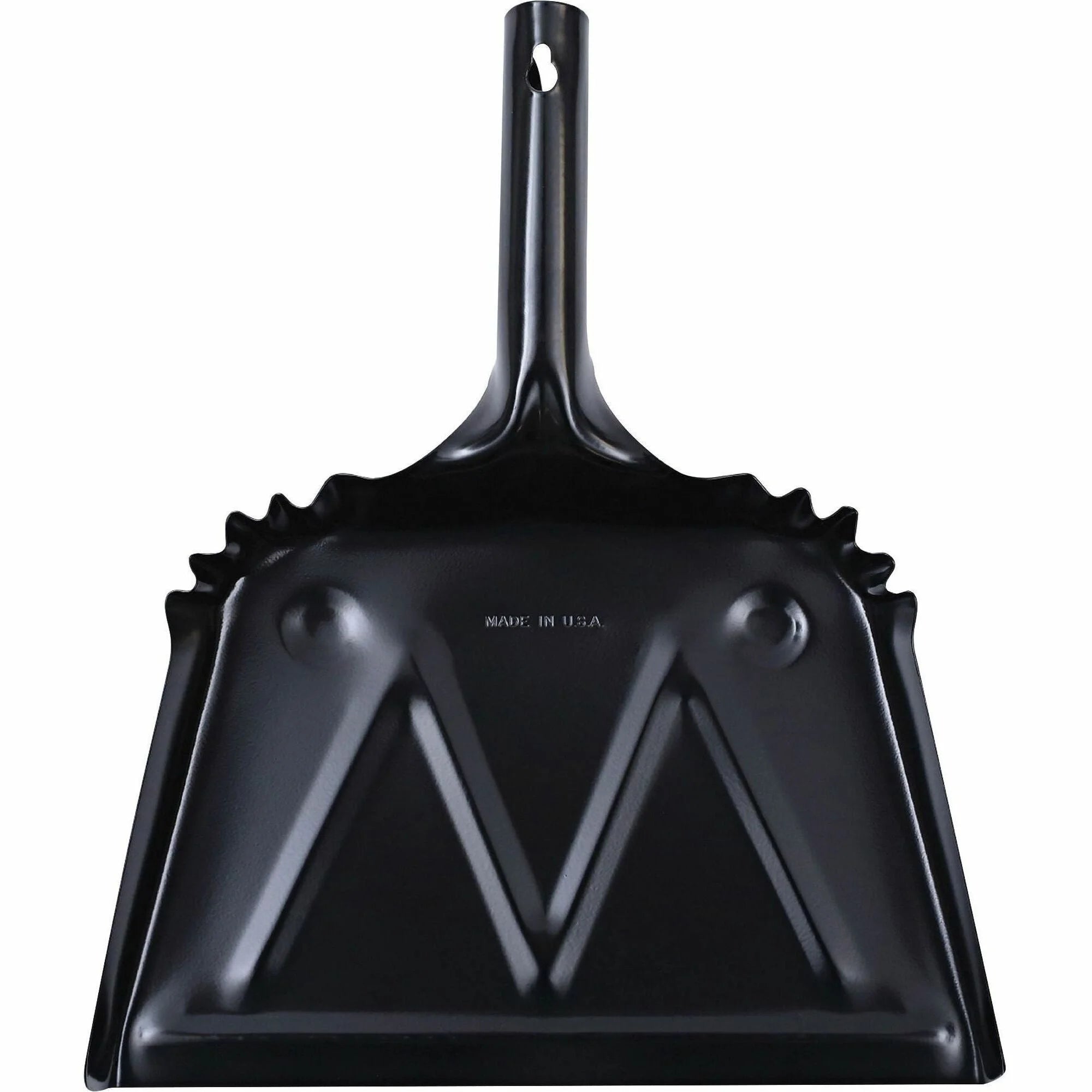 Genuine Joe Heavy-Duty Metal Dustpan - 12’’ Wide Steel Black - Dust Pans
