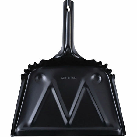 Genuine Joe Heavy-Duty Metal Dustpan - 12’’ Wide Steel Black - Dust Pans