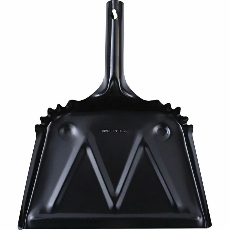 Genuine Joe Heavy-Duty Metal Dustpan - 12’’ Wide Steel Black - Dust Pans