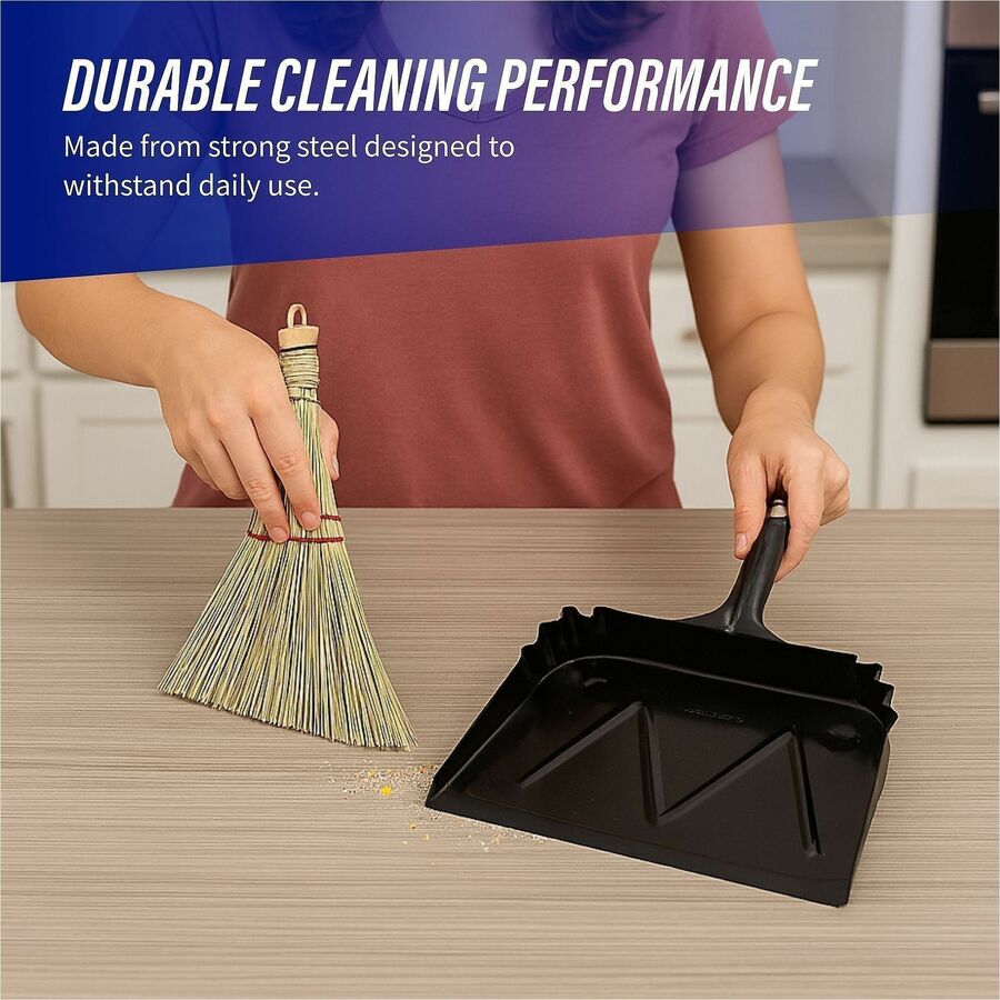 Genuine Joe Heavy-Duty Metal Dustpan - Alternate-Image2