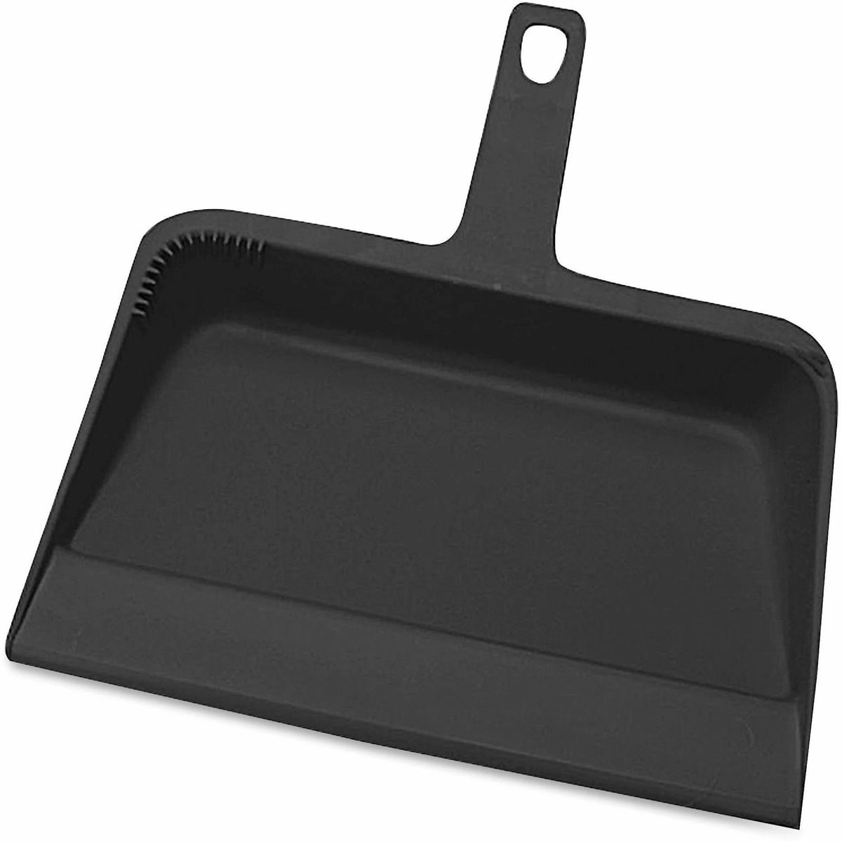 Genuine Joe Heavy-duty Plastic Dust Pan - 12’’ Wide - Black - Pans