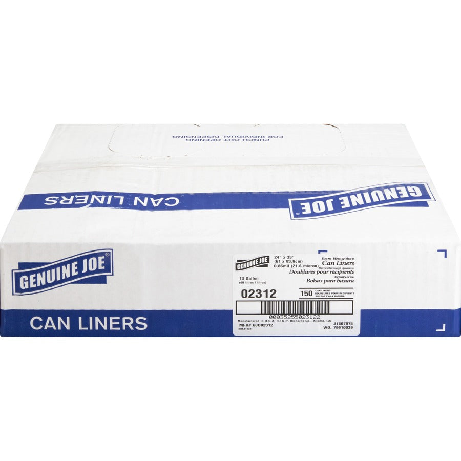 Genuine Joe Heavy-Duty Tall Kitchen Trash Bags - Front