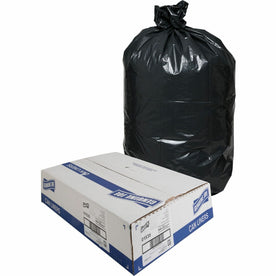 Genuine Joe Heavy-Duty Trash Can Liners - 60 gal Capacity - 56’’ Length - 50/Box - Bags &