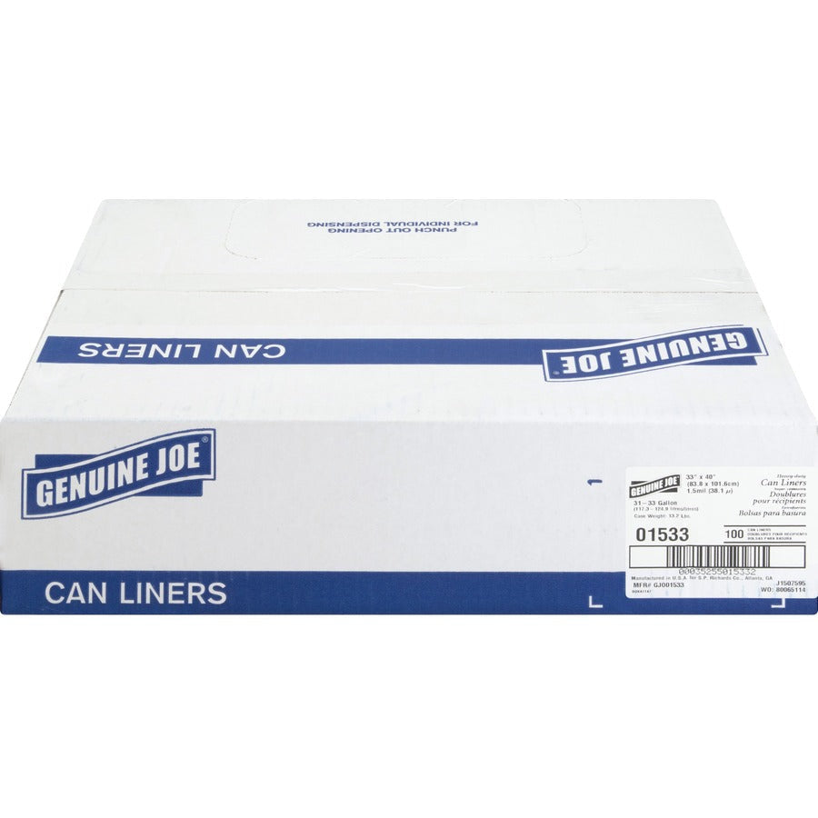 Genuine Joe Heavy-Duty Trash Can Liners - Front