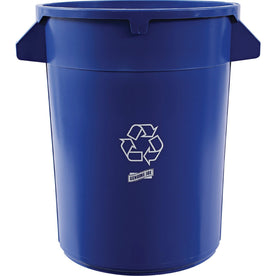 Genuine Joe Heavy-Duty Trash Container - 32 gal Capacity - Blue - Waste Containers & Lids