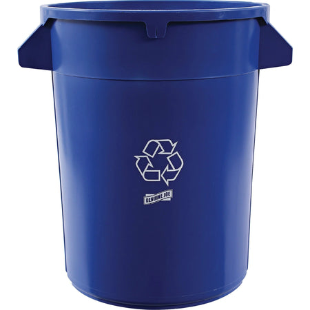 Genuine Joe Heavy-Duty Trash Container - 32 gal Capacity - Blue - Waste Containers & Lids