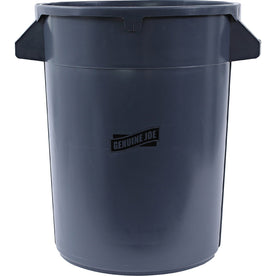 Genuine Joe Heavy-Duty Trash Container - 32 gal - Gray - 6/Carton - Waste Containers & Lids