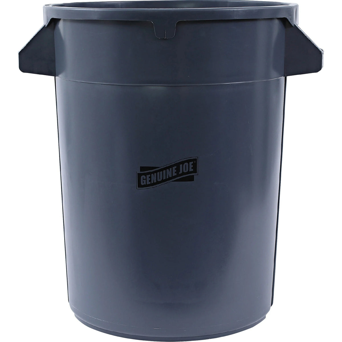 Genuine Joe Heavy-Duty Trash Container - 32 gal - Gray - 6/Carton - Waste Containers & Lids