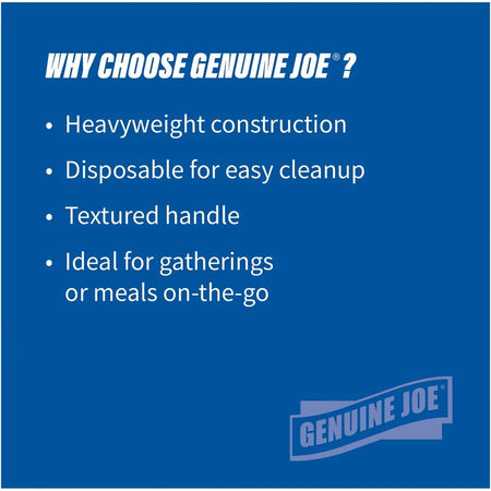Genuine Joe Heavyweight Disposable Forks - Textured Black - 1000/Carton - Cutlery