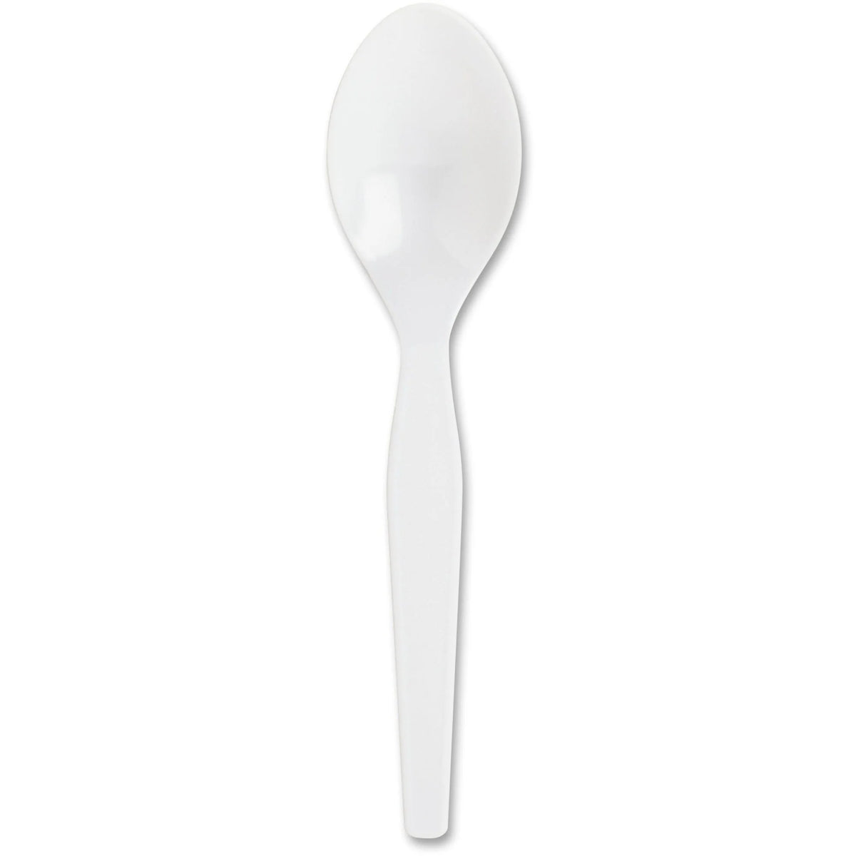 Genuine Joe Heavyweight Disposable Spoons - Convenient Pack of 1000 White - Cutlery