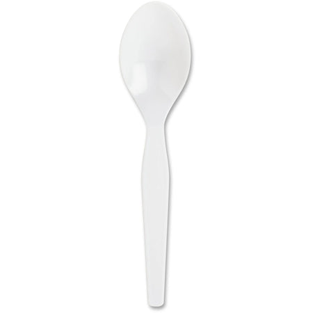 Genuine Joe Heavyweight Disposable Spoons - Convenient Pack of 1000 White - Cutlery