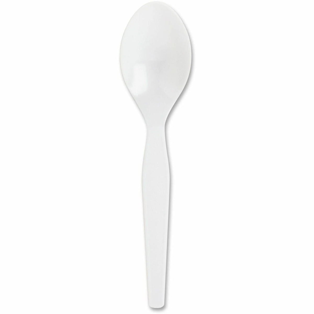 Genuine Joe Heavyweight Disposable Spoons - White - 100/Box - Cutlery