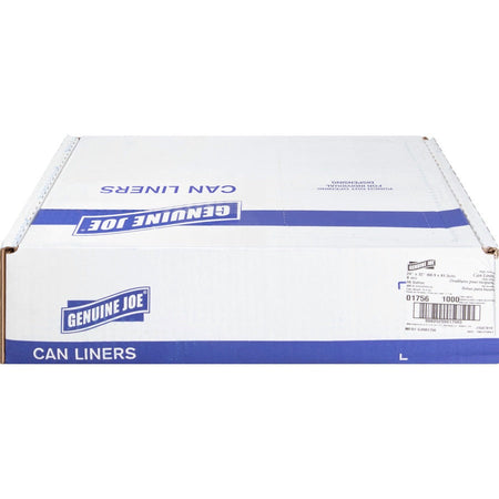 Genuine Joe High-Density Can Liners - Small Size - 16 gal Capacity - 24’’ Width x 32’’ Length - 0.31 mil (8 Micron)