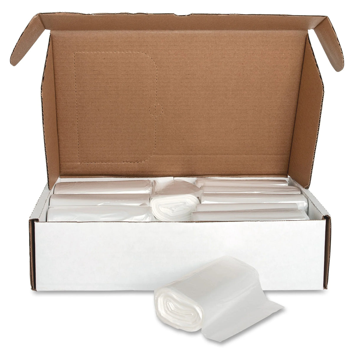 Genuine Joe High-Density Can Liners - Small Size - 16 gal Capacity - 24’’ Width x 32’’ Length - 0.31 mil (8 Micron)