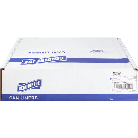 Genuine Joe High-Density Can Liners - Small Size - 16 gal Capacity - 24’’ Width x 32’’ Length - 0.31 mil (8 Micron)