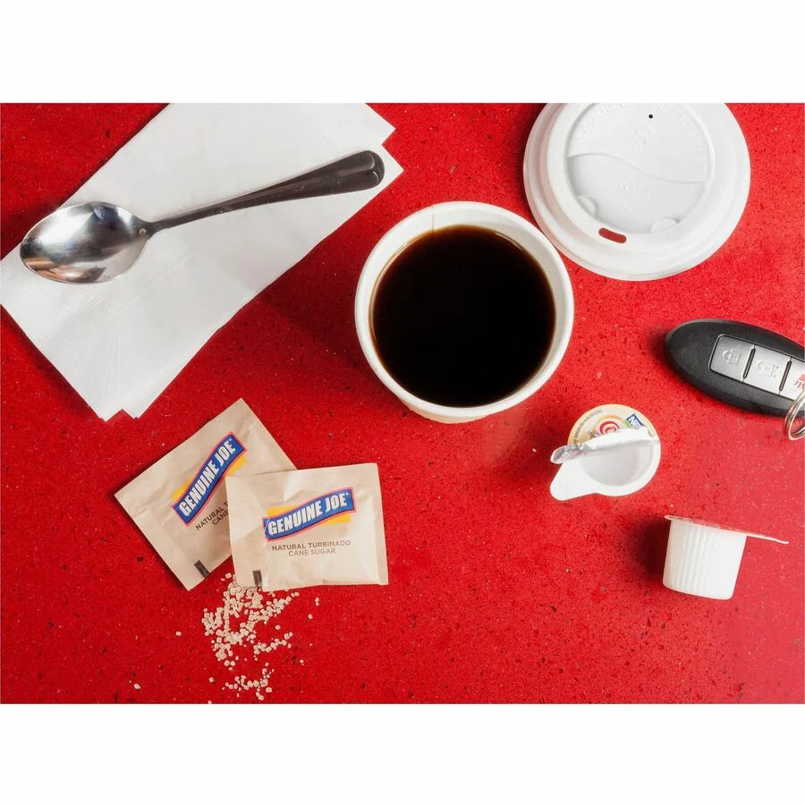 Genuine Joe Hot Cup Lids: White Polystyrene - 50-Pack - Cups