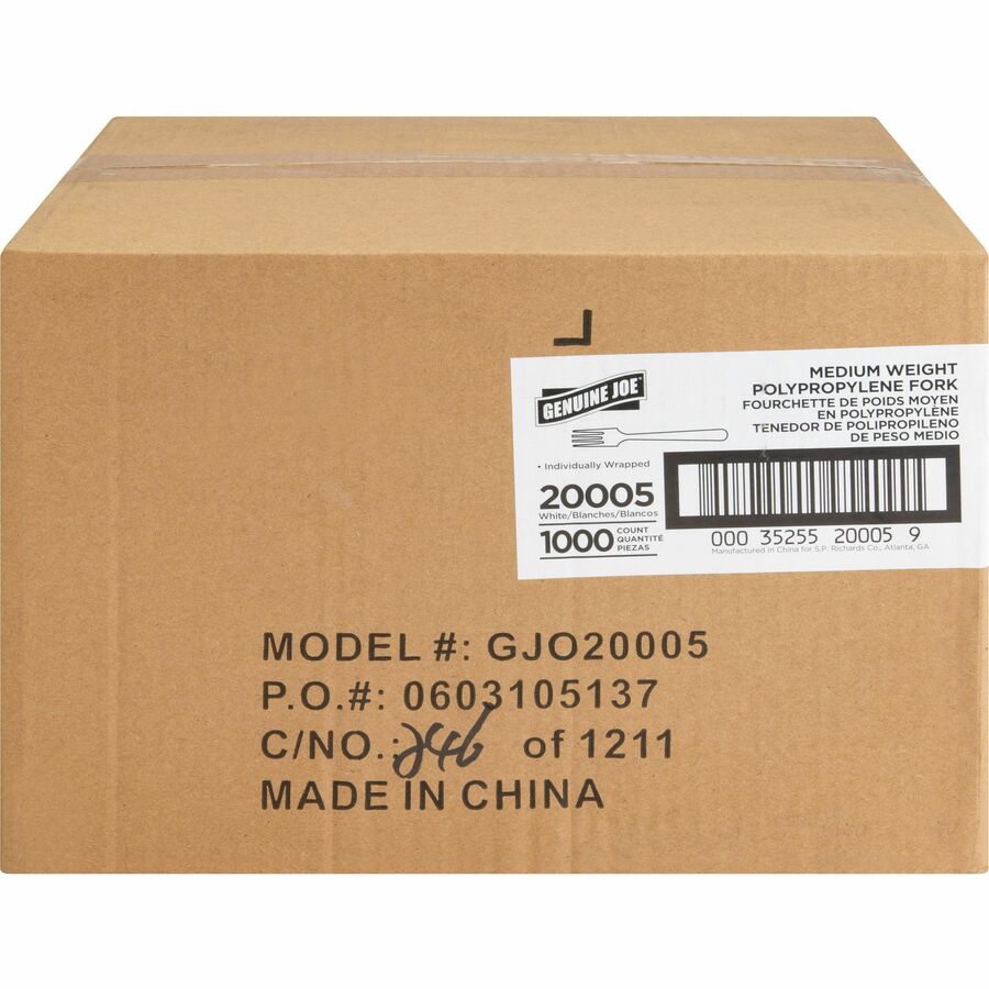 Genuine Joe Individually Wrapped Fork - Front