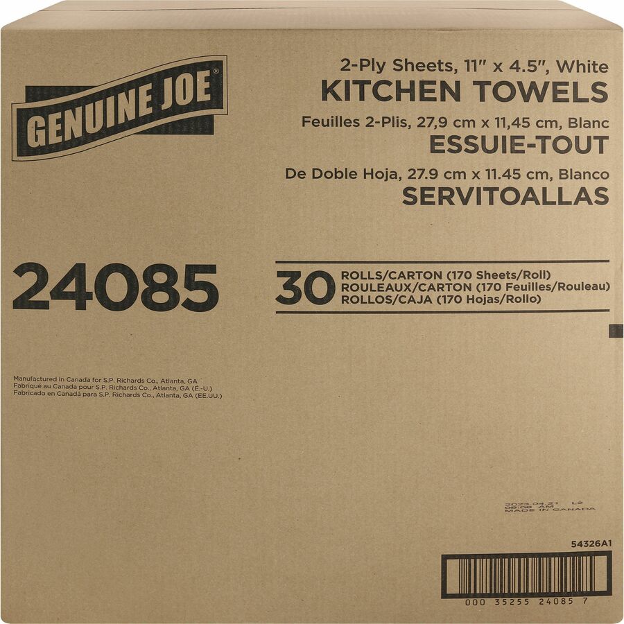 Genuine Joe Kitchen Roll Flexible Size Towels - Front