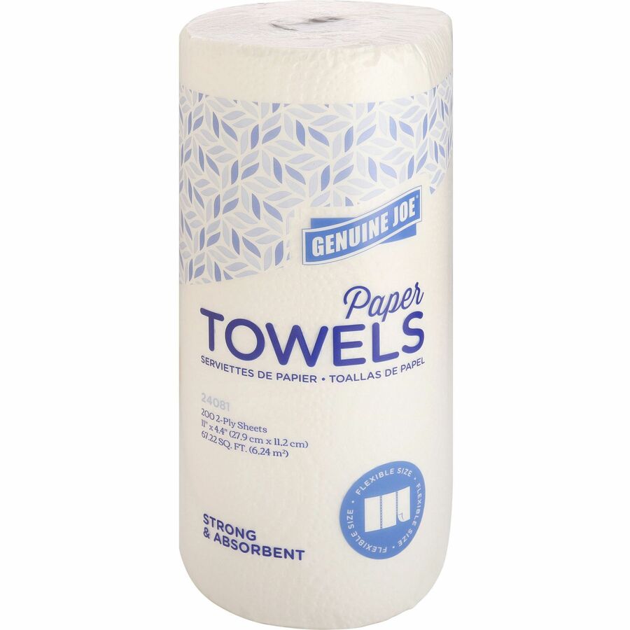 Genuine Joe Kitchen Roll Flexible Size Towels - Left