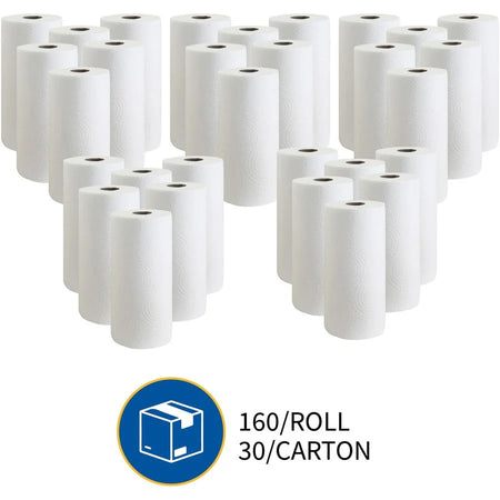 Genuine Joe Kitchen Roll Towels - 2 Ply Flexible Size - White 30/Carton - Paper