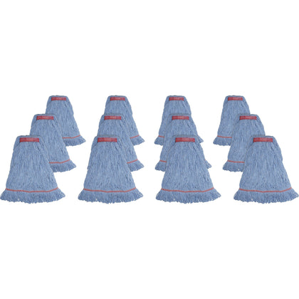 Genuine Joe Large Mophead - Rayon & Cotton Blend - 12/ Carton - Mops Refills