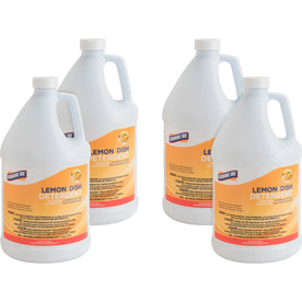 Genuine Joe Lemon Dish Detergent: Multipurpose Grease Remover - 128 fl oz - Dish/Dishwasher Detergents