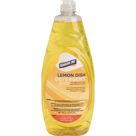 Genuine Joe Lemon Scent Dish Detergent Concentrate - 38 fl oz - Grease Remover - Dish/Dishwasher Detergents