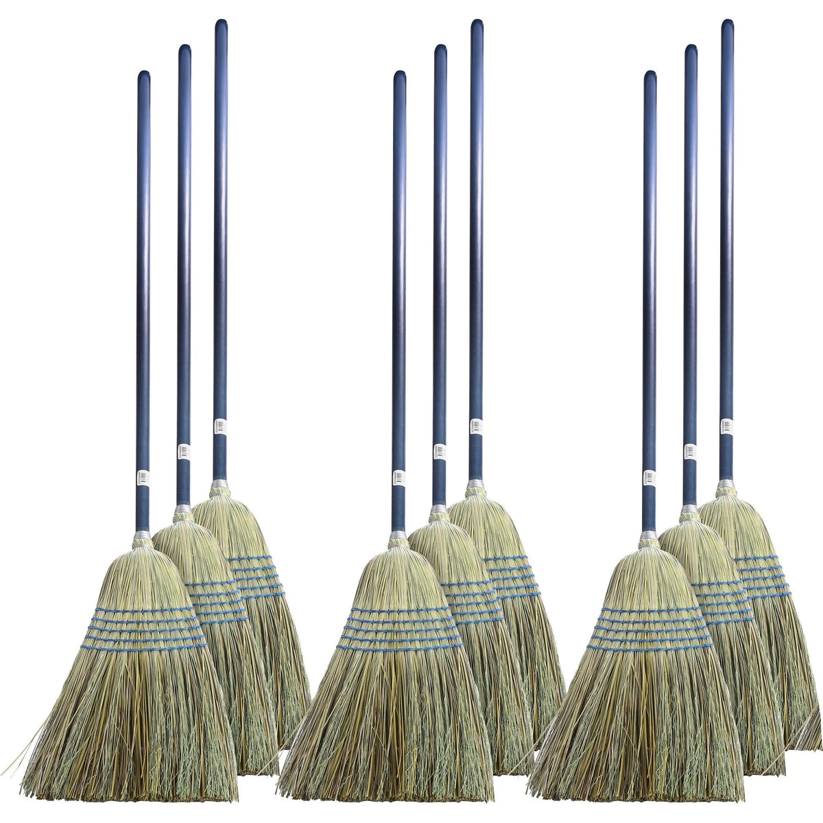 Genuine Joe Light Duty Broom: Corn Fiber Bristle Lacquered Wood Handle - Brooms & Sweepers