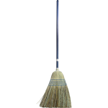 Genuine Joe Light-Duty Broom: Corn Fiber Bristle Lacquered Wood Handle - Brooms & Sweepers