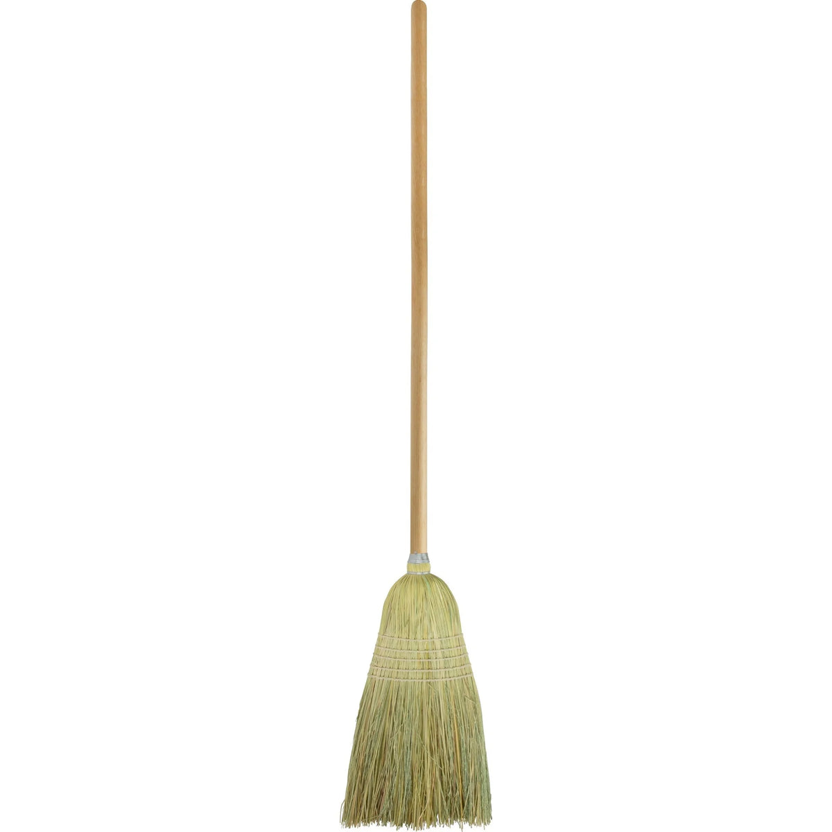 Genuine Joe Lobby Blend Broom: 11’’ Fiber Bristle 56’’ Wood Handle - Brooms & Sweepers
