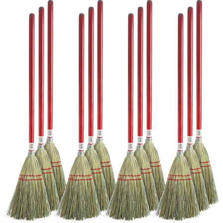 Genuine Joe Lobby Broom: 24’’ Wood Handle - Natural - 12/Carton - Brooms & Sweepers